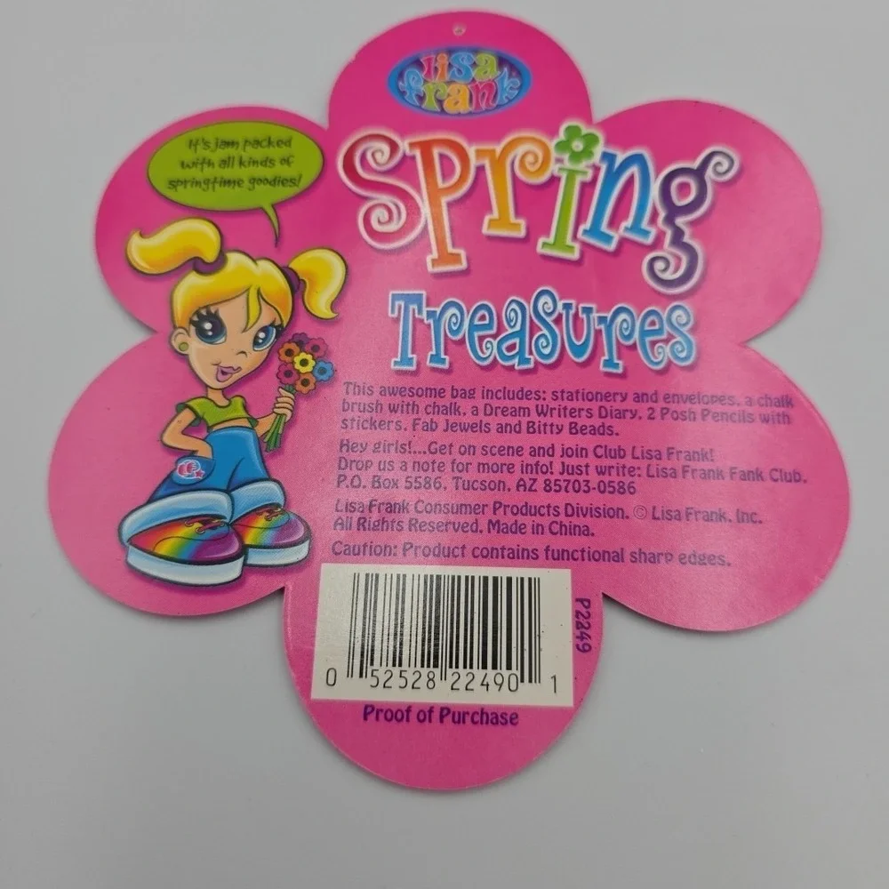 Vintage Lisa Frank Original Cardboard Tags Lot Of 5